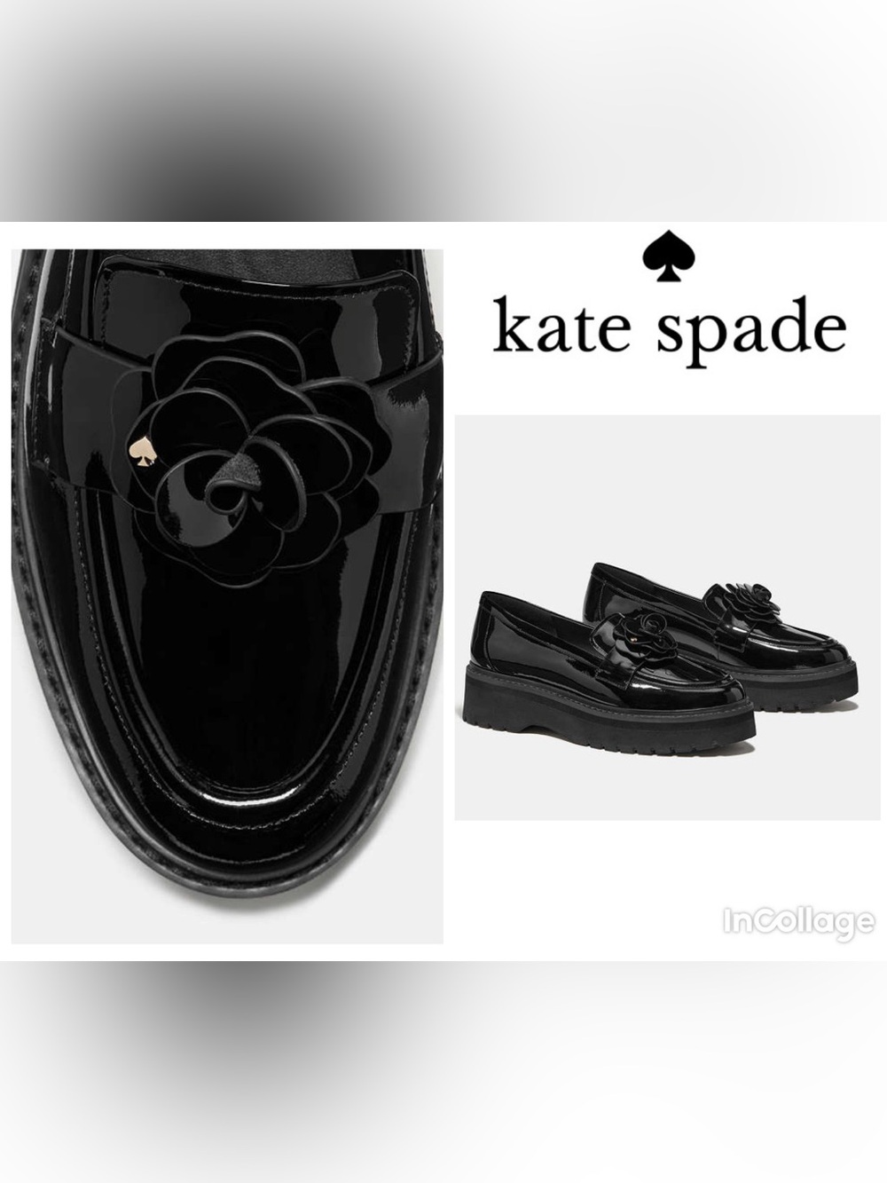 Kate Spade Lug Flora Loafer in Patent Leather